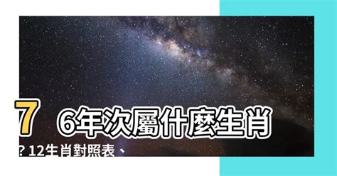 76年次 生肖|【76年次屬】76年次屬什麼生肖？12生肖對照表、生。